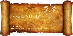 Tokaji Villő névjegykártya